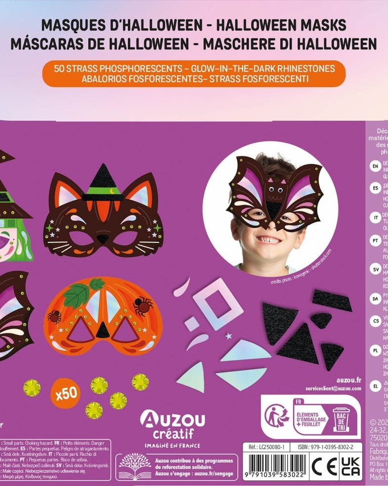 Ma pochette d'artiste - Masques d'halloween -Art & bricolage- Boutique LeoLudo-Auzou