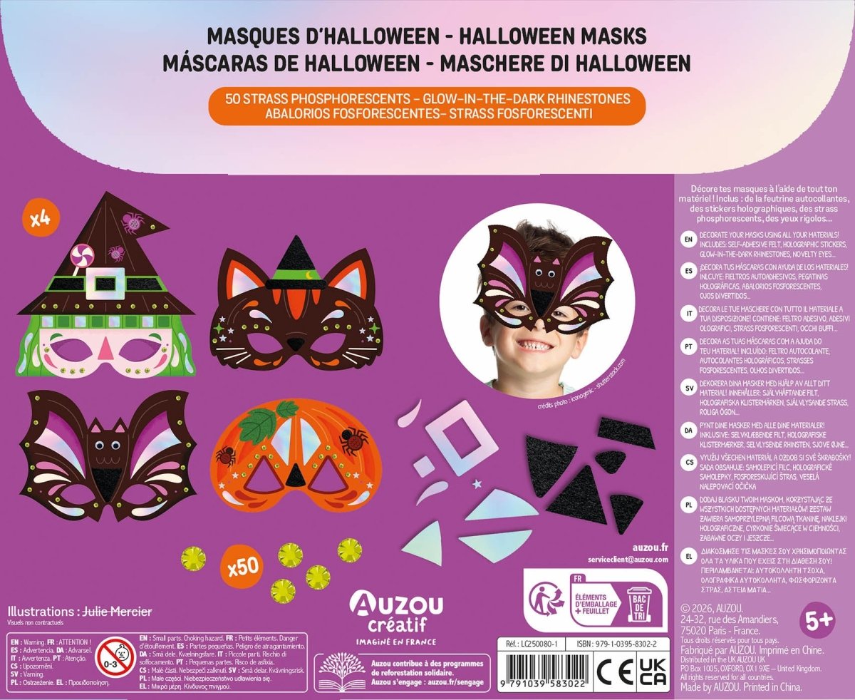 Ma pochette d'artiste - Masques d'halloween -Art & bricolage- Boutique LeoLudo-Auzou