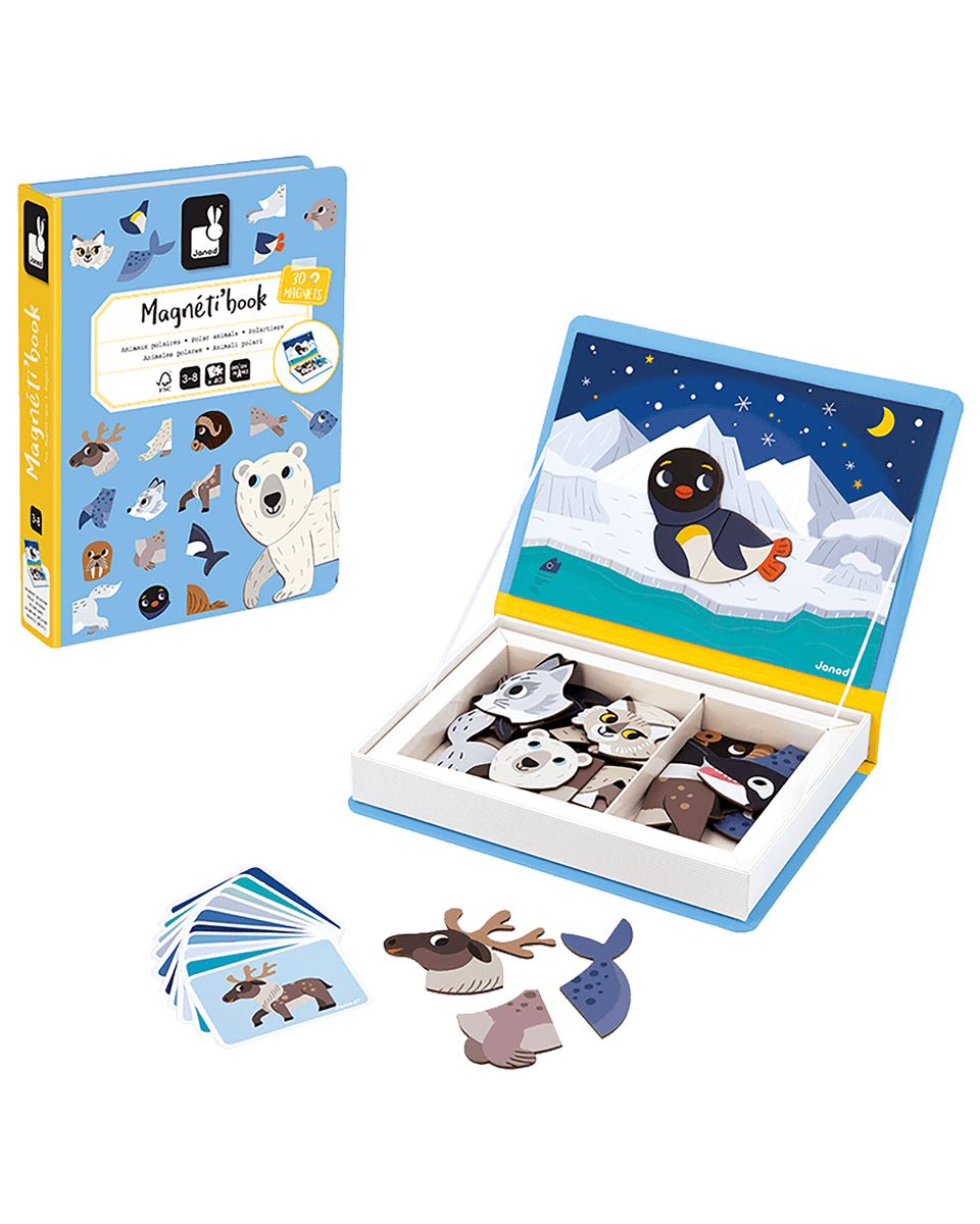 Magnétibook Animaux polaires - Livre magnétique interactif Jeux magnétiques- Boutique LeoLudo
