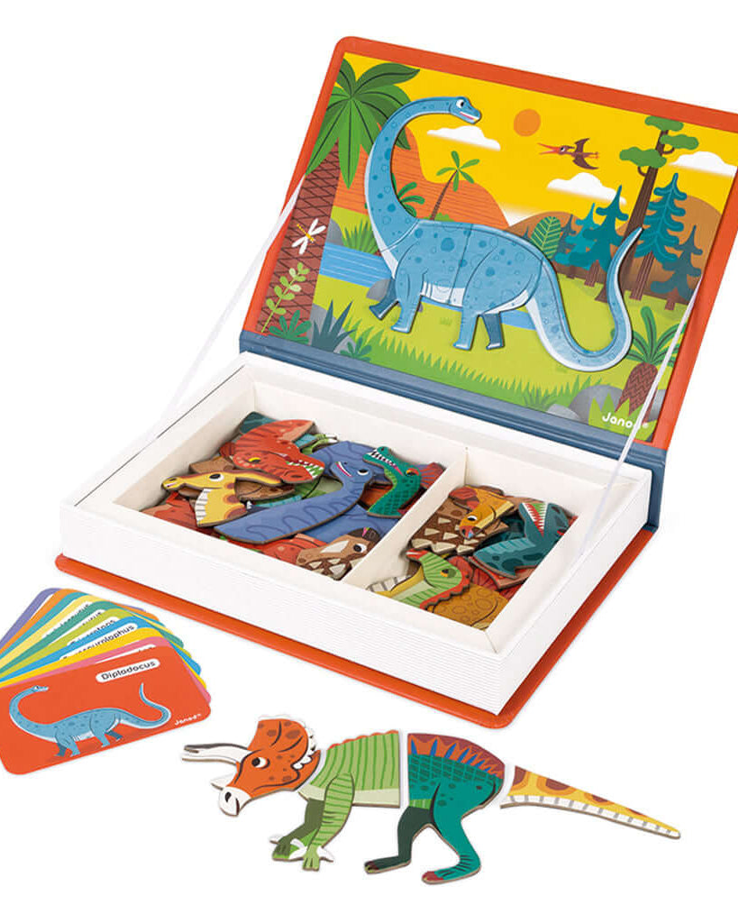 Magnétibook - Dinosaures (40 mcx) - Jeux magnétiques - Boutique LeoLudo - Janod