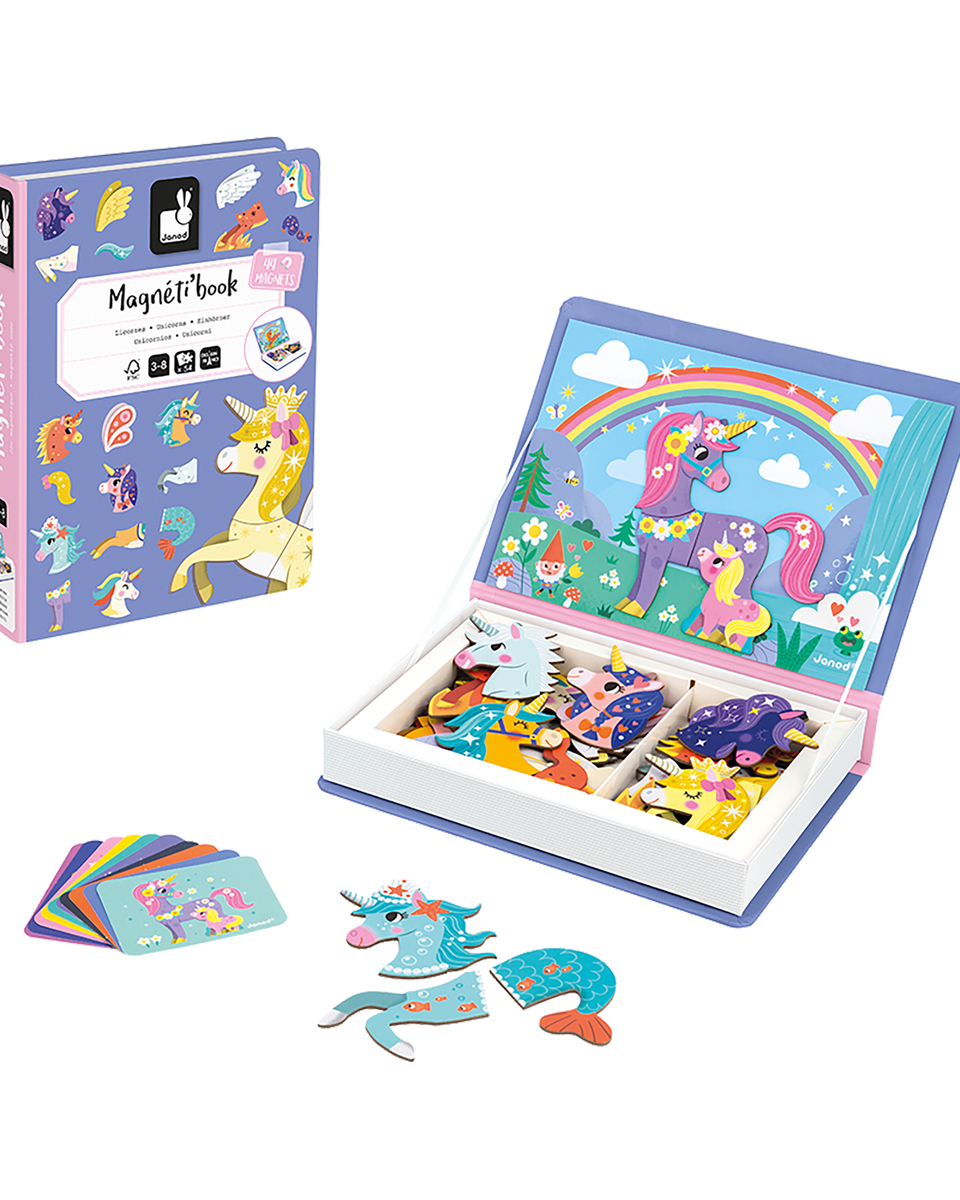 Magnétibook Licornes - Coffret ludique pour petites filles magiques Jeux magnétiques- Boutique LeoLudo