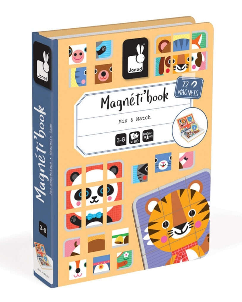 Magnétibook - Mix - & - match Animaux (72 mcx) - Jeux magnétiques - Boutique LeoLudo - Janod