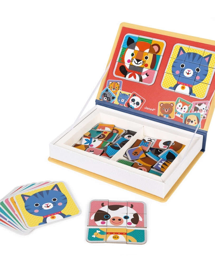 Magnétibook - Mix - & - match Animaux (72 mcx) - Jeux magnétiques - Boutique LeoLudo - Janod