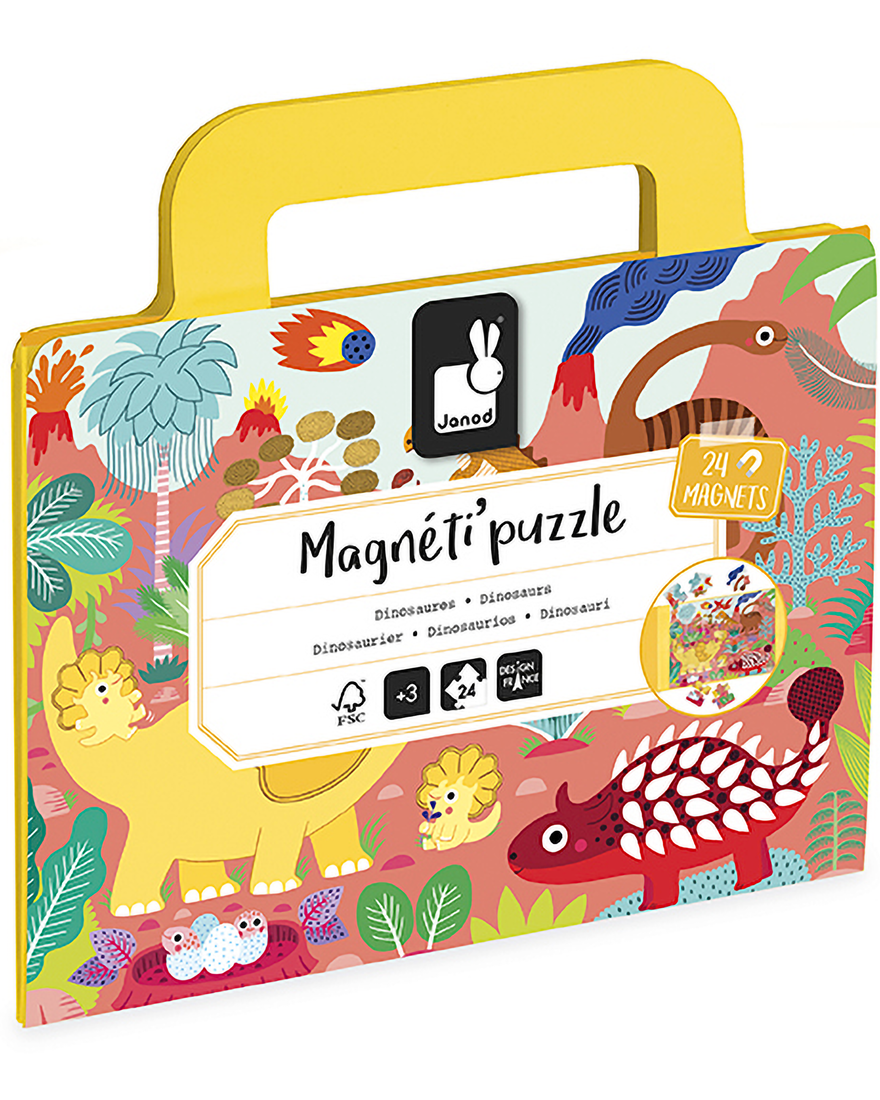 Magnéti'puzzles - Dino (24 pcs) - Janod -Jeux magnétiques- Boutique LeoLudo-Janod
