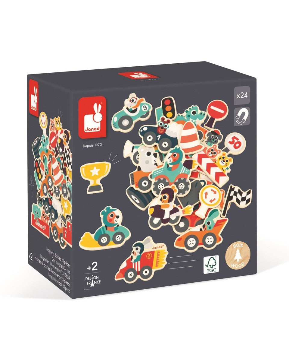 Magnets Bolides - 24pcs -Jeux magnétiques- Boutique LeoLudo-Janod