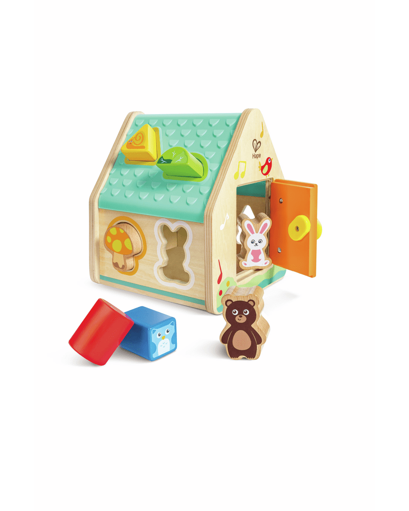 Maison à formes et figurines - Jouet d’apprentissage 2 - en - 1 pour tout - petits - Jouets d'éveil - Boutique LeoLudo - Hape