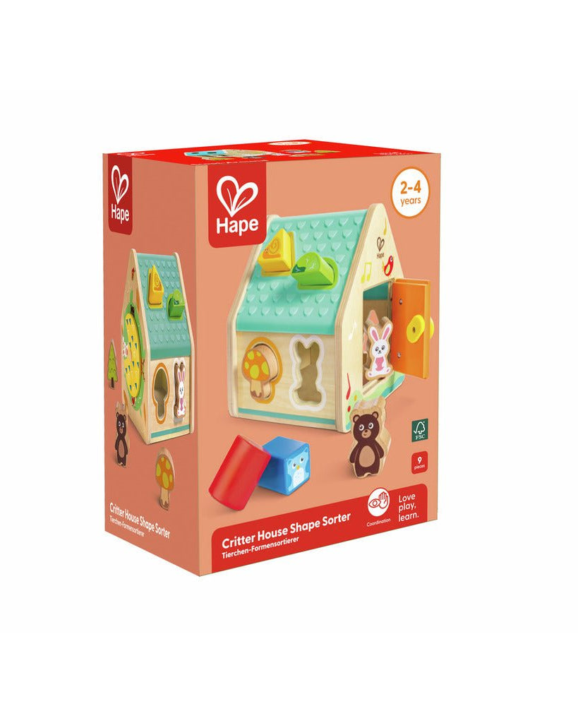 Maison à formes et figurines - Jouet d’apprentissage 2 - en - 1 pour tout - petits - Jouets d'éveil - Boutique LeoLudo - Hape