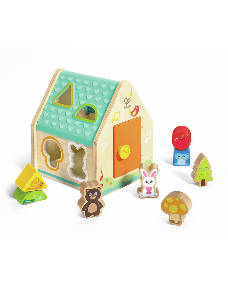 Maison à formes et figurines - Jouet d’apprentissage 2 - en - 1 pour tout - petits - Jouets d'éveil - Boutique LeoLudo - Hape