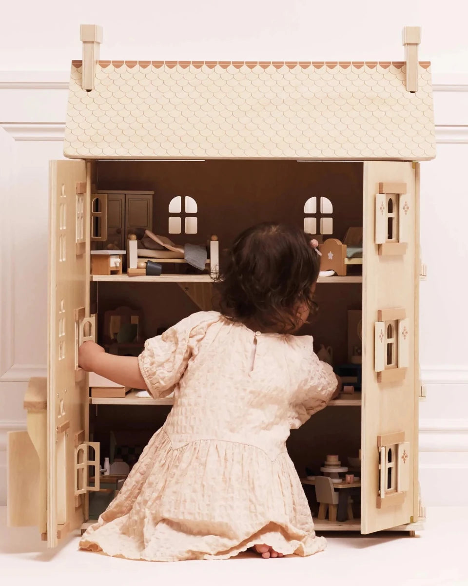 Maison de poupée en bois naturel - Maisons de poupée - Boutique LeoLudo - Le Toy Van