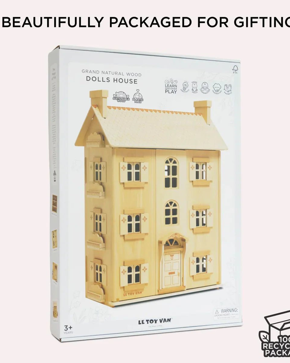 Maison de poupée en bois naturel - Maisons de poupée - Boutique LeoLudo - Le Toy Van