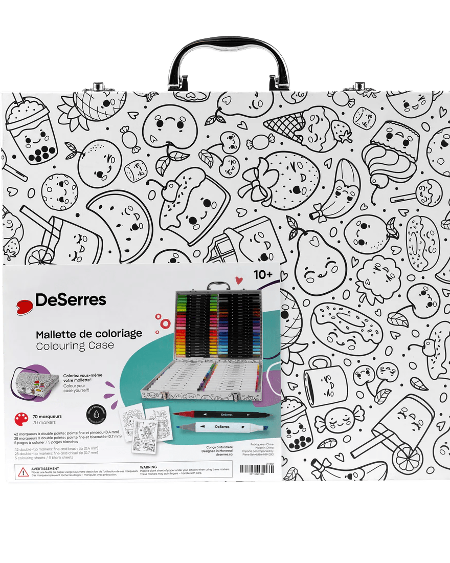Mallette de coloriage – 70 marqueurs DeSerres -Art & bricolage- Boutique LeoLudo-DeSerres