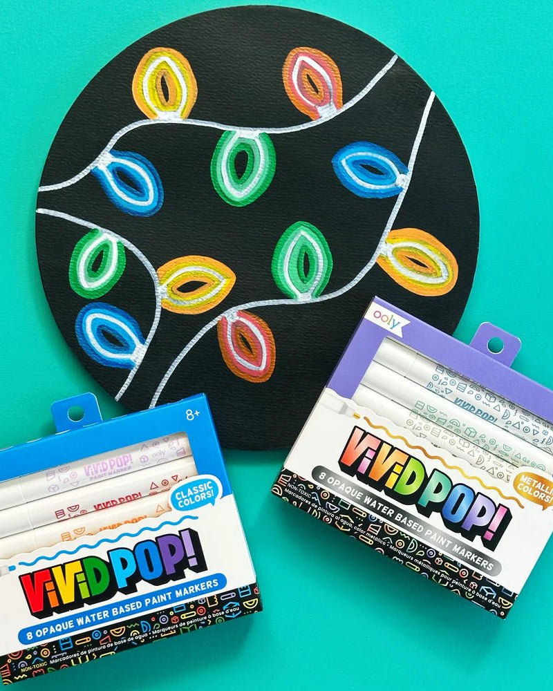 Marqueurs à peinture à base d’eau métalliques Vivid Pop! -Art & bricolage- Boutique LeoLudo-OOLY