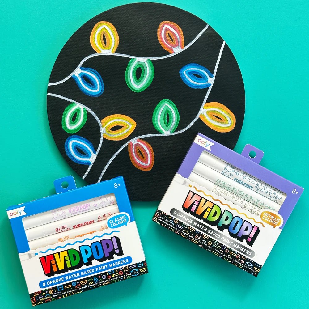 Marqueurs à peinture à base d’eau métalliques Vivid Pop! -Art & bricolage- Boutique LeoLudo-OOLY