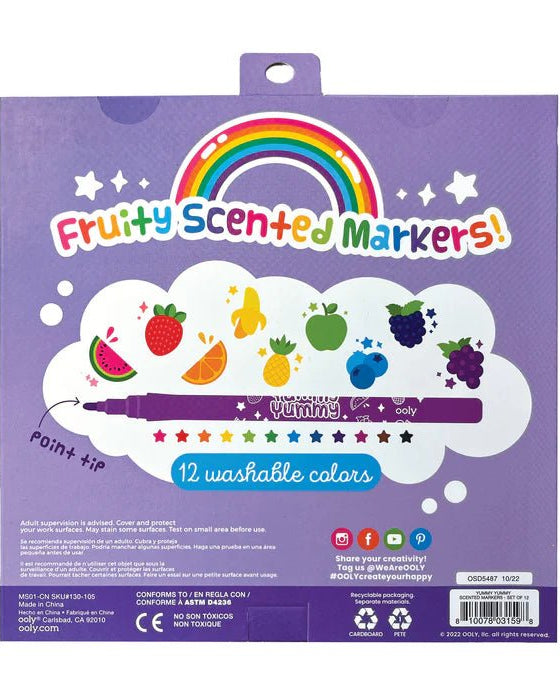 Marqueurs parfumés Yummy Yummy (lot de 12) - Art & bricolage - Boutique LeoLudo - OOLY