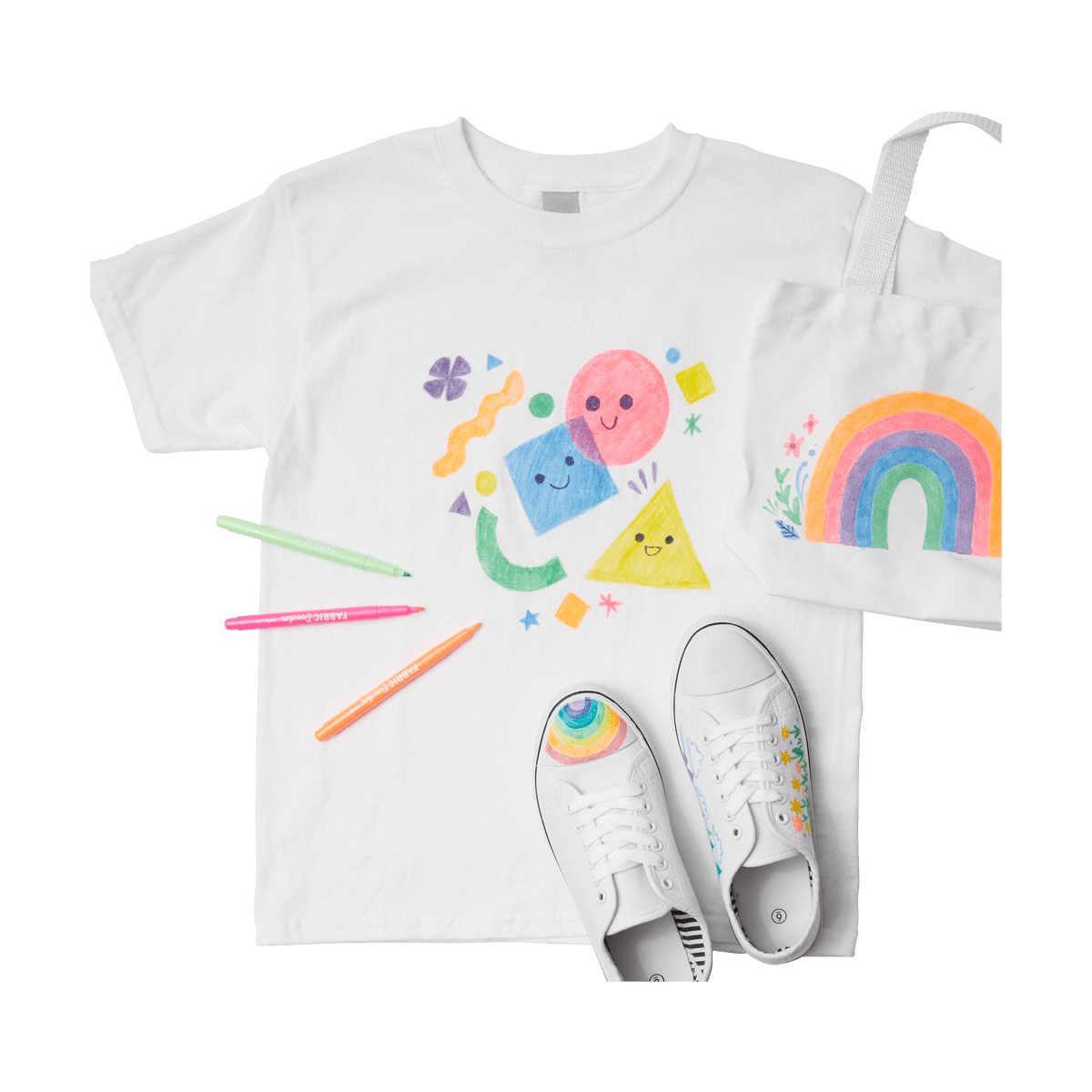 Marqueurs permanents Fabric Doodlers (lot de 12) - Art & bricolage - Boutique LeoLudo - OOLY