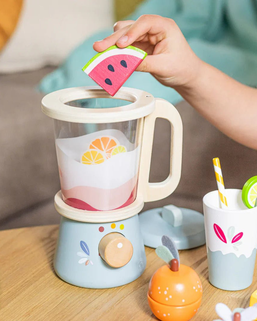 Mélangeur en bois pour jeu d’imitation - Jouets d'imitation - Boutique LeoLudo - Speedy Monkey