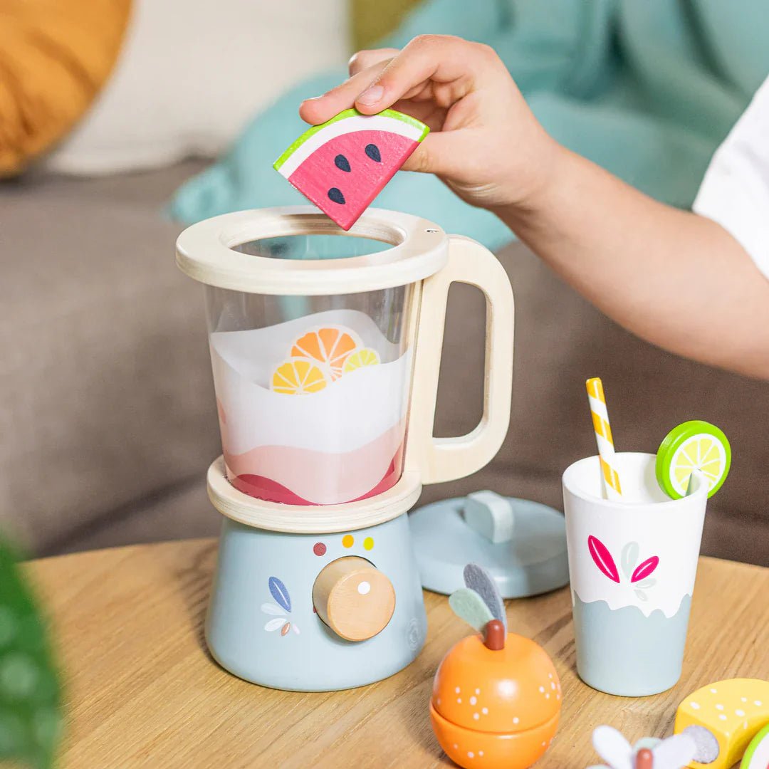 Mélangeur en bois pour jeu d’imitation - Jouets d'imitation - Boutique LeoLudo - Speedy Monkey