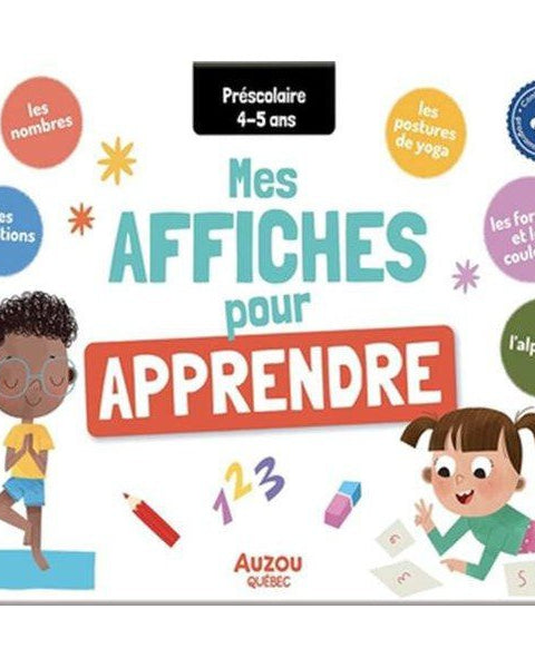 Mes affiches pour apprendre: préscolaire 4 - 5 ans - Cahiers d'activités - Boutique LeoLudo - Auzou