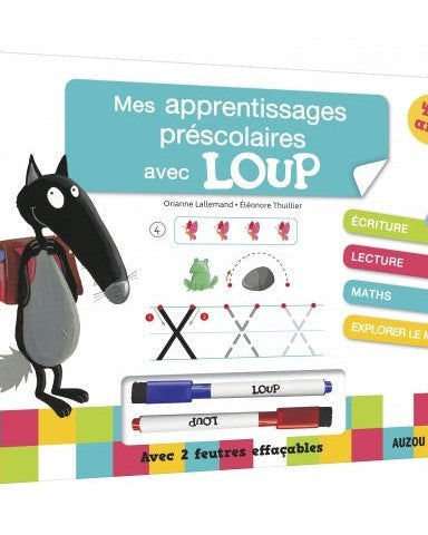 Mes apprentissages préscolaires avec Loup - Cahiers d'activités - Boutique LeoLudo - Auzou