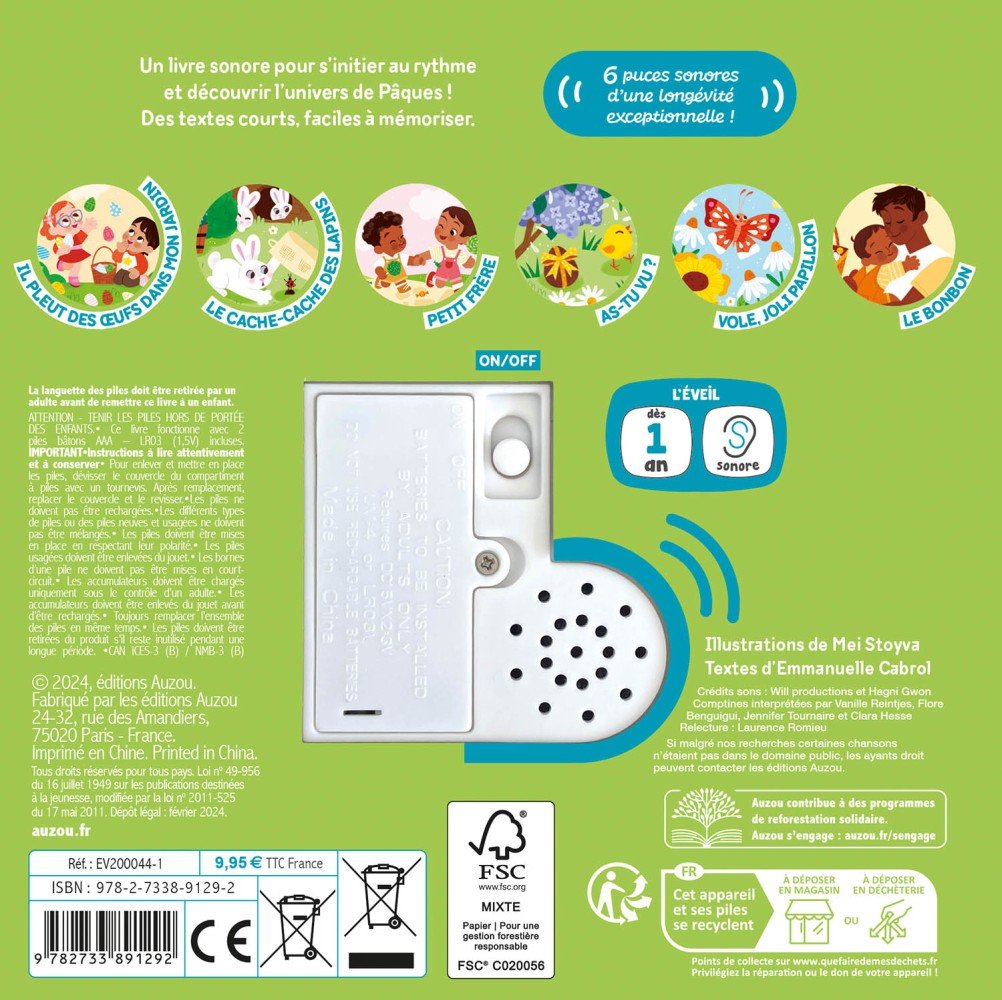 Mes comptines de Pâques - Livres d'éveil - Boutique LeoLudo - Auzou