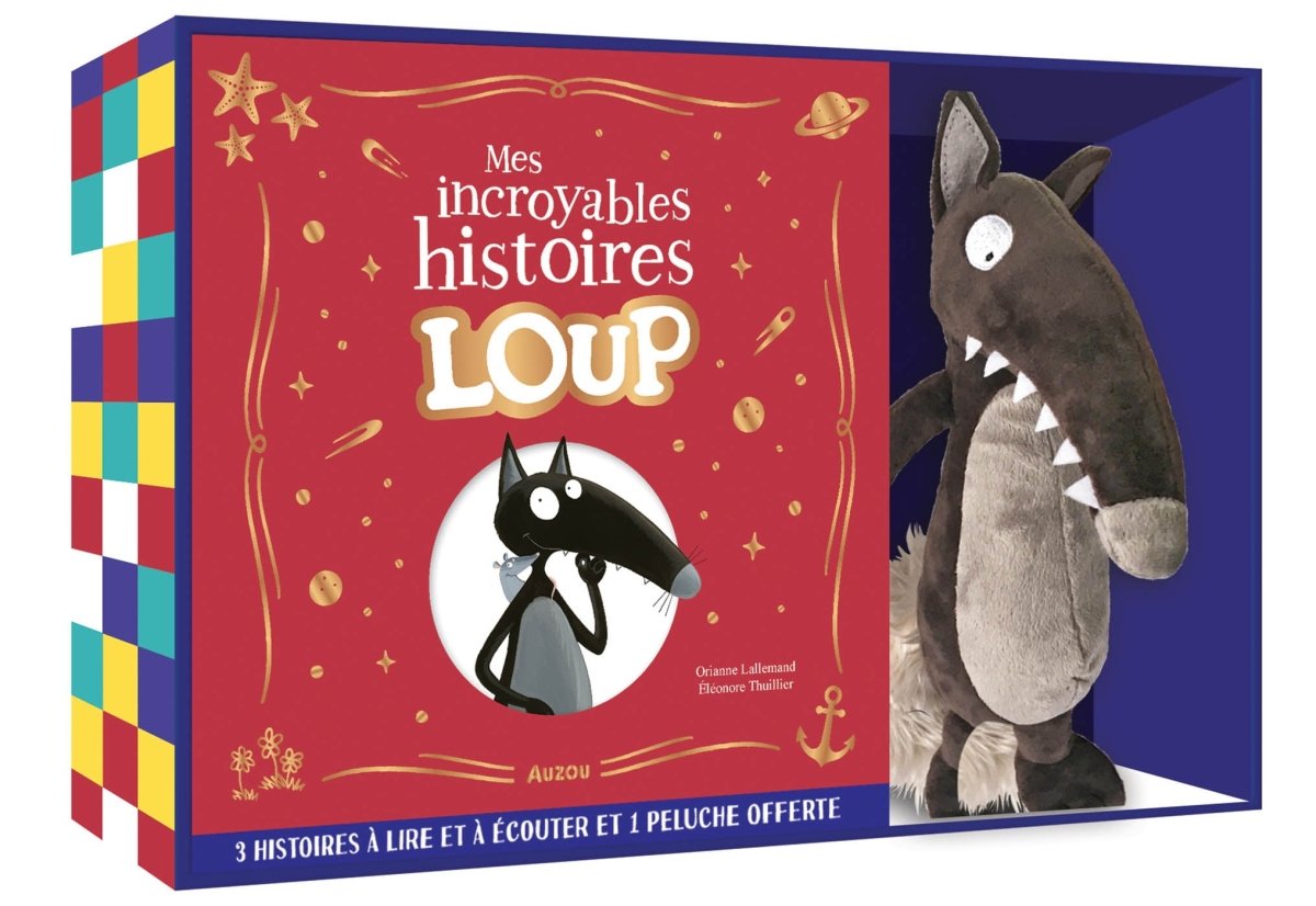 Mes incroyables histoires de Loup - Coffret livre et peluche -Livres- Boutique LeoLudo-Auzou