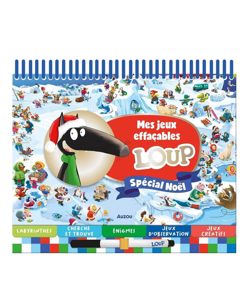 Mes jeux effaçables Loup - Spécial Noël -Livres- Boutique LeoLudo-Auzou