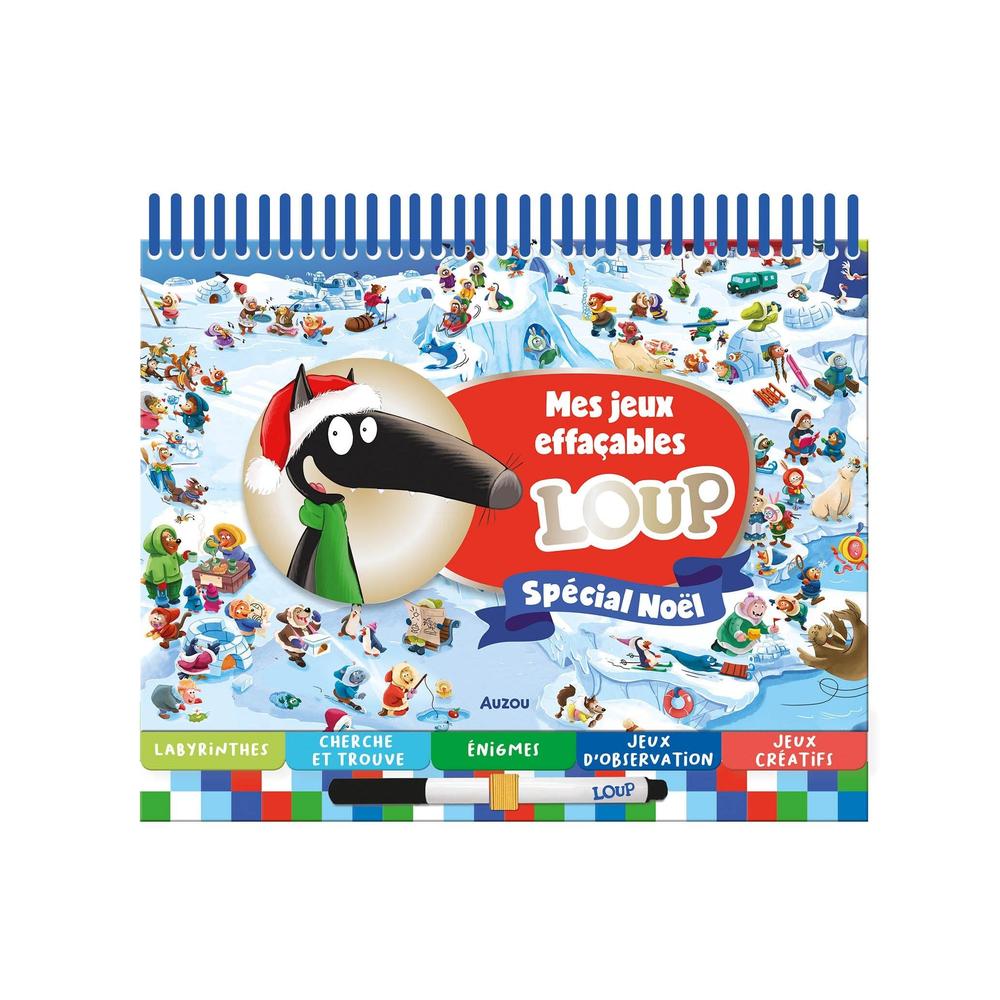Mes jeux effaçables Loup - Spécial Noël -Livres- Boutique LeoLudo-Auzou