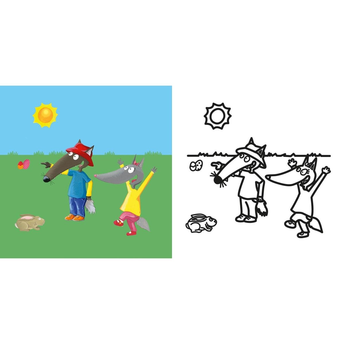 Mes premiers coloriages P'tit Loup Joyeuses Pâques - Livres - Boutique LeoLudo - Auzou