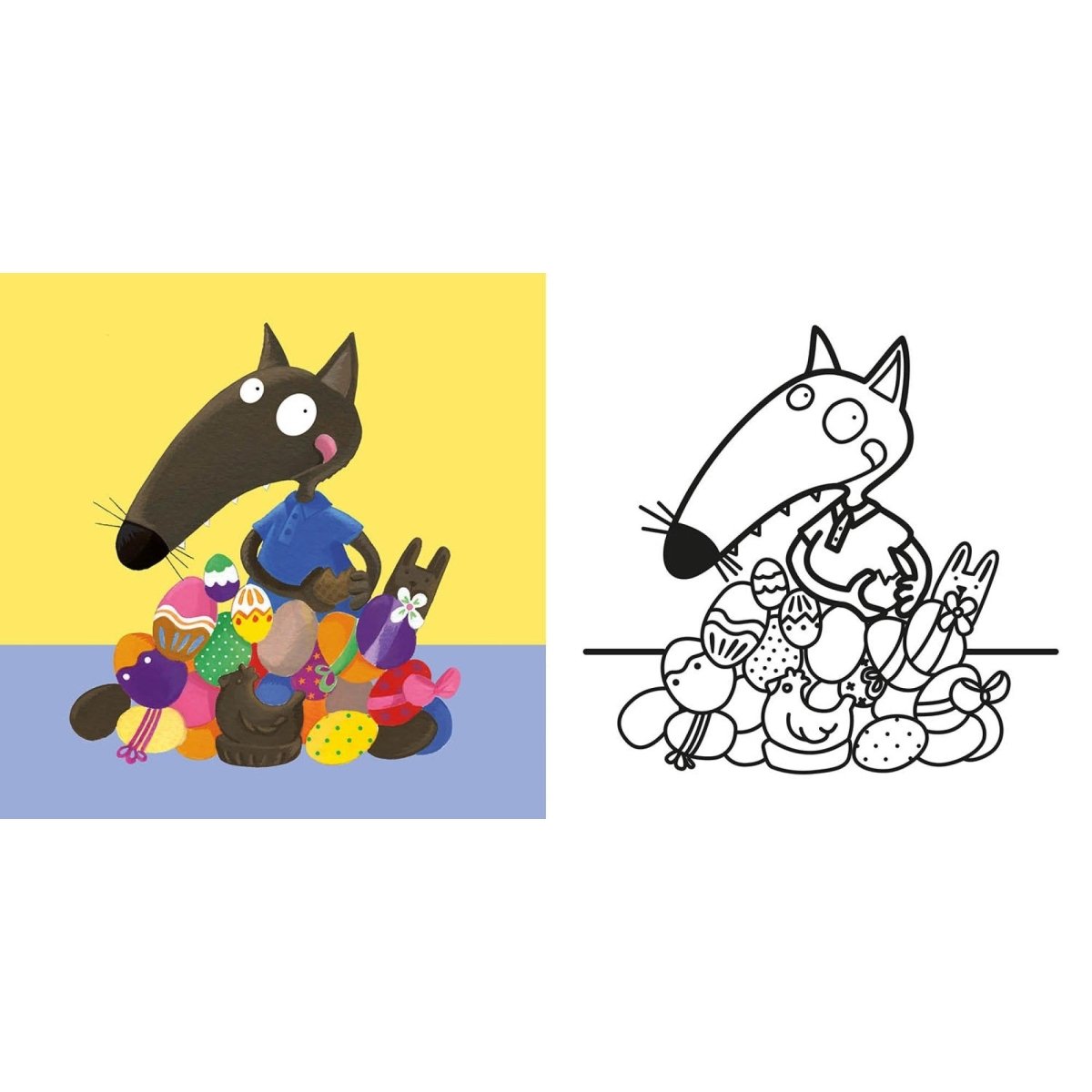 Mes premiers coloriages P'tit Loup Joyeuses Pâques - Livres - Boutique LeoLudo - Auzou