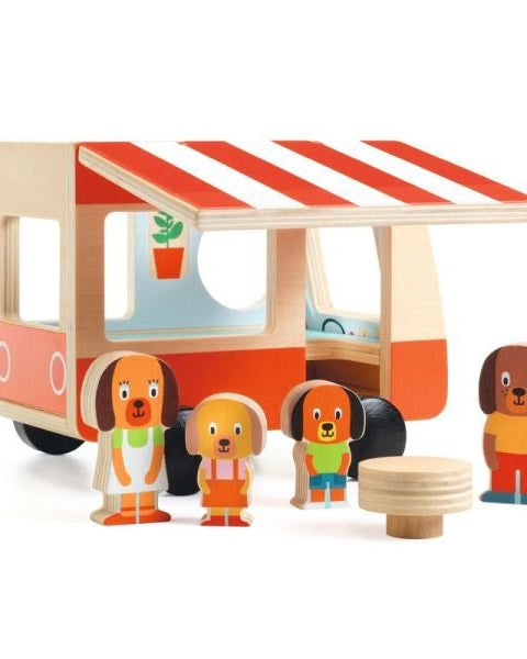Mini combi bois avec figurines famille ours, idéal dès 18 mois Figurines- Boutique LeoLudo