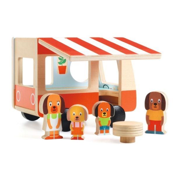 Mini combi bois avec figurines famille ours, idéal dès 18 mois Figurines- Boutique LeoLudo