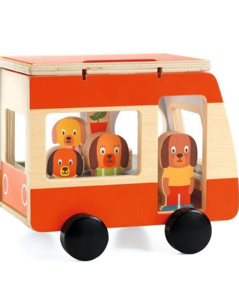 Mini combi bois avec figurines famille ours, idéal dès 18 mois Figurines- Boutique LeoLudo