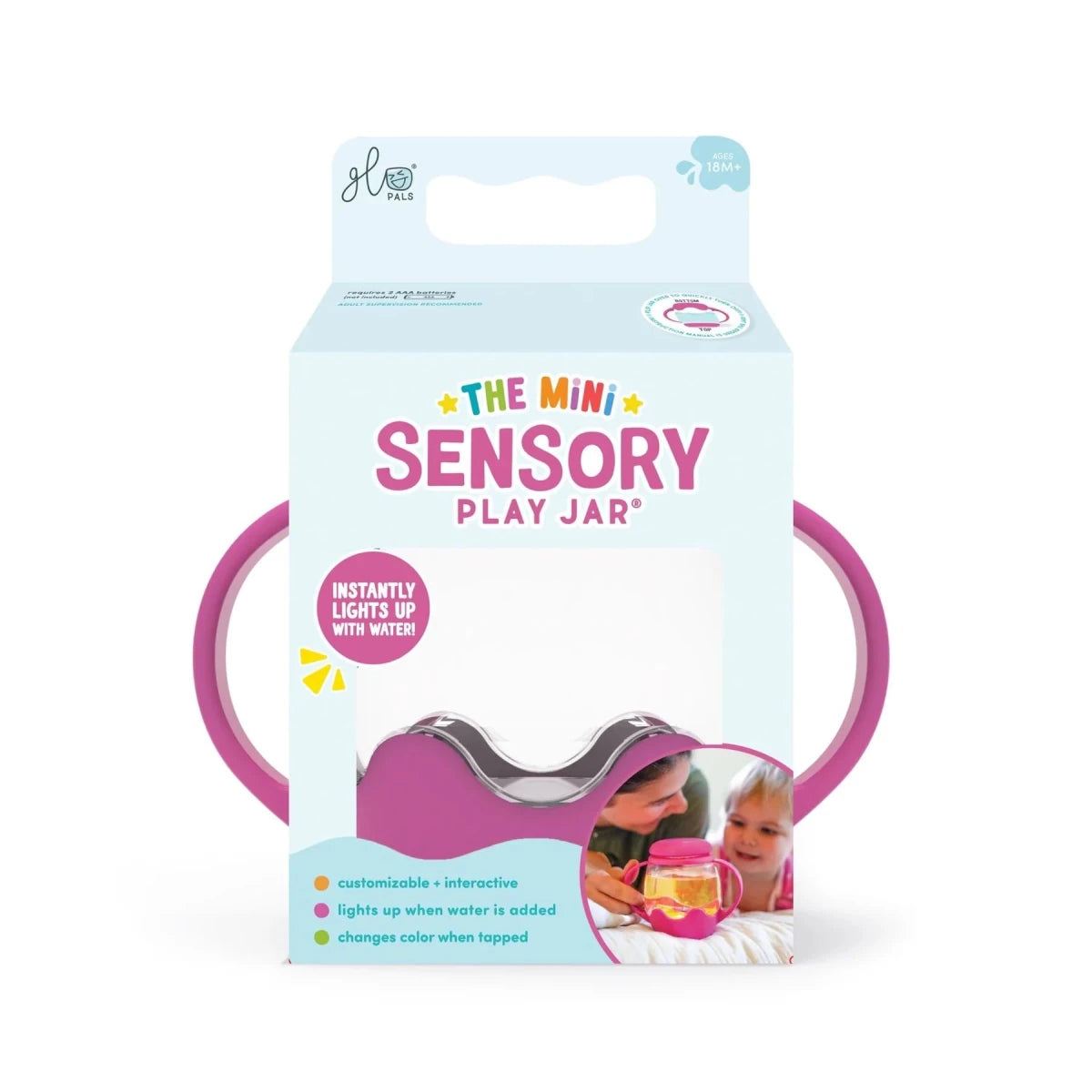 Mini Pot Sensoriel Lumineux Glo Pals - Jeux de motricité fine - Boutique LeoLudo - Glo Pals
