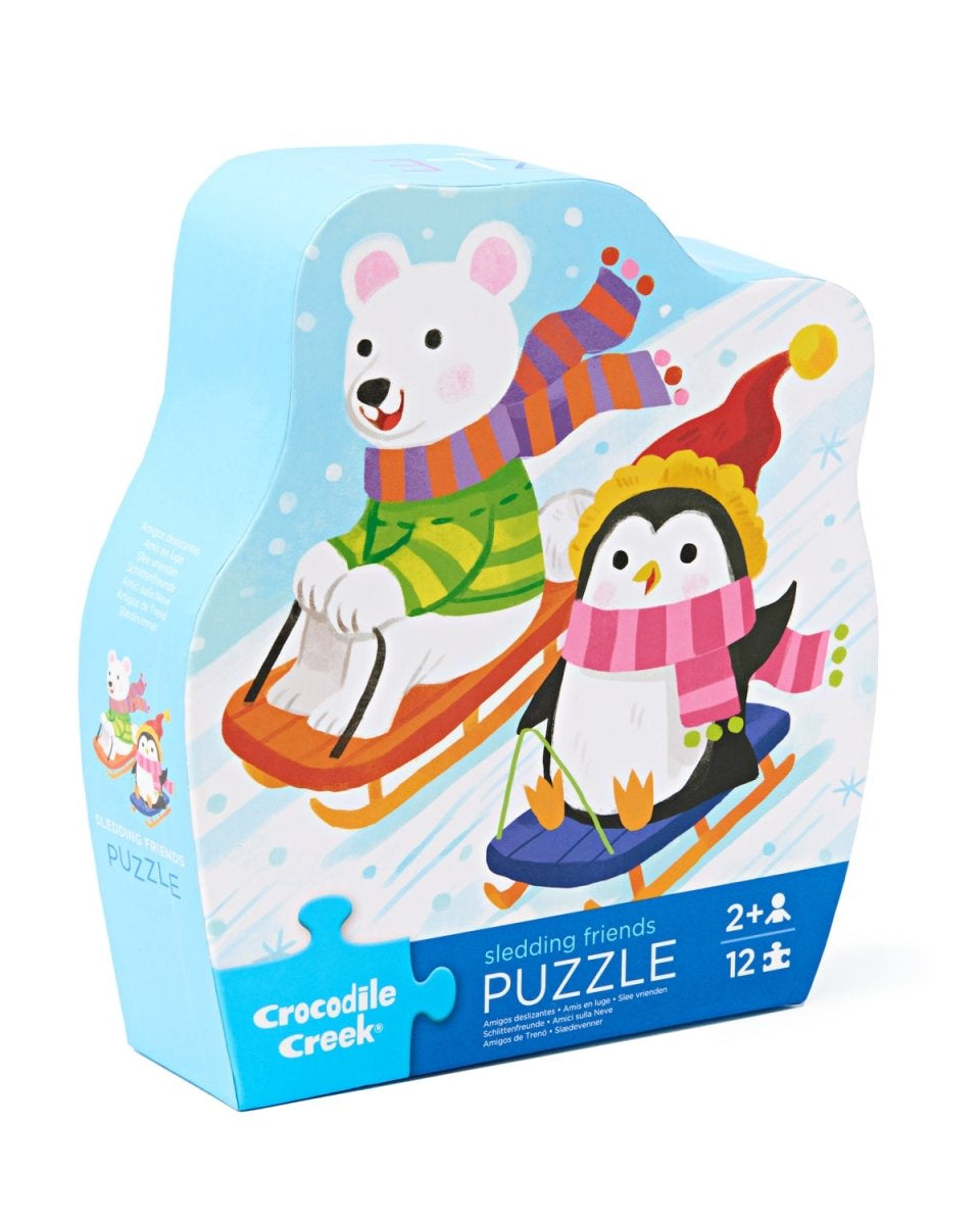 Mini puzzle - Amis en traîneau (12 pcs) -Casse-têtes- Boutique LeoLudo-Crocodile Creek