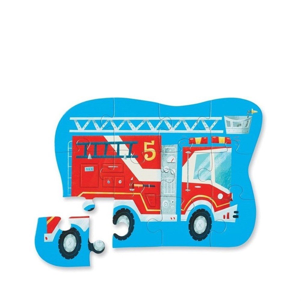 Mini Puzzle - Camion de pompiers (12 pcs) - Casse - têtes - Boutique LeoLudo - Crocodile Creek