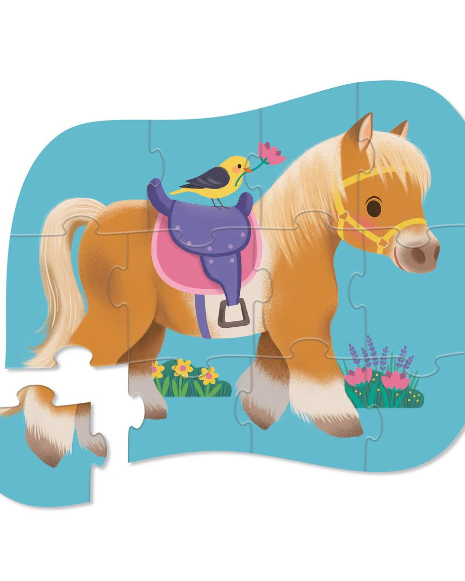 Mini puzzle - Pony (12 pièces) - Casse - têtes - Boutique LeoLudo - Crocodile Creek