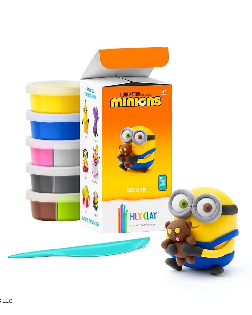 Minions Bob & Tim – Pâte à modeler créative (5 pots) - Art & bricolage - Boutique LeoLudo - Hey Clay