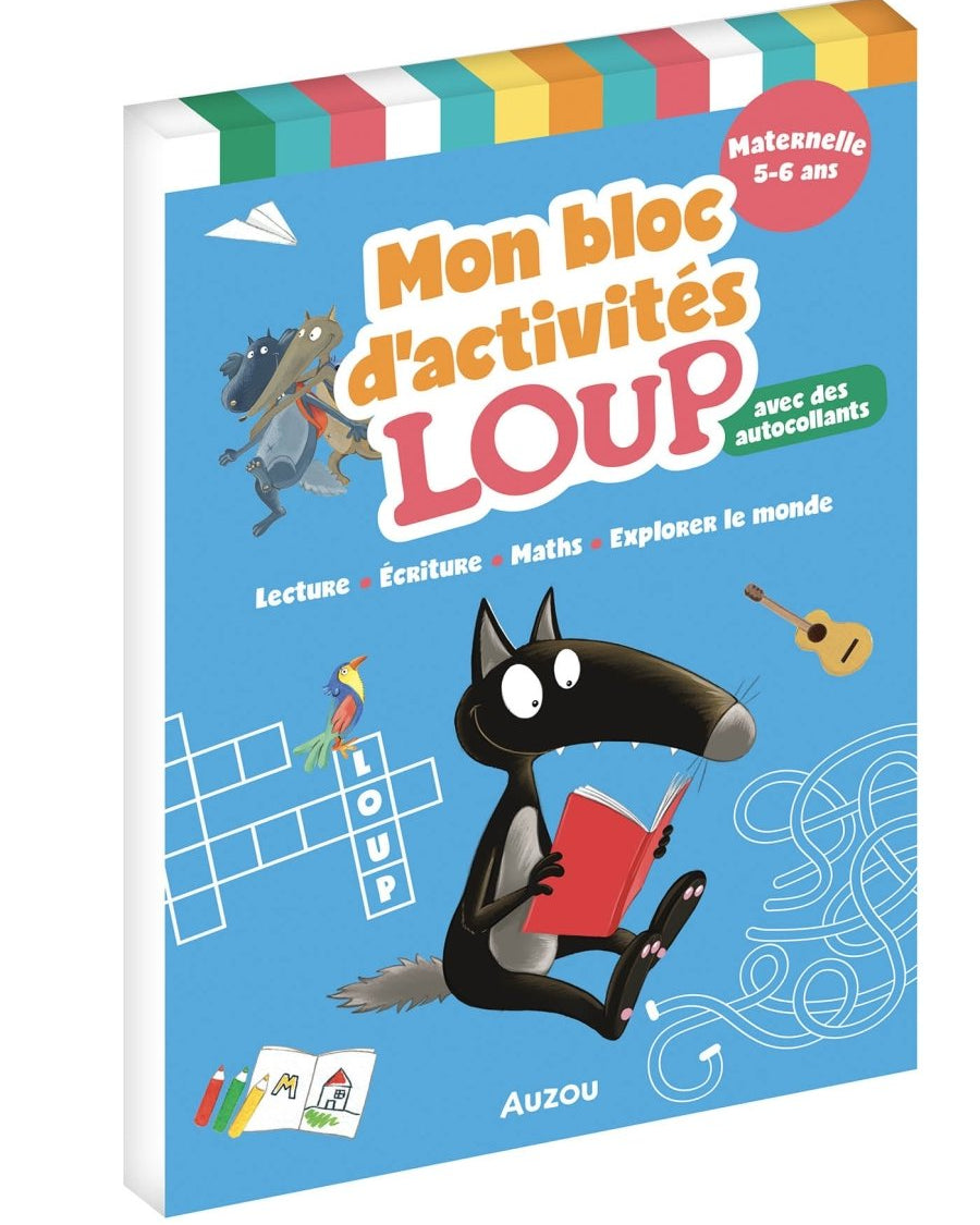 Mon bloc d'activités Loup – Maternelle -Cahiers d'activités- Boutique LeoLudo-Auzou