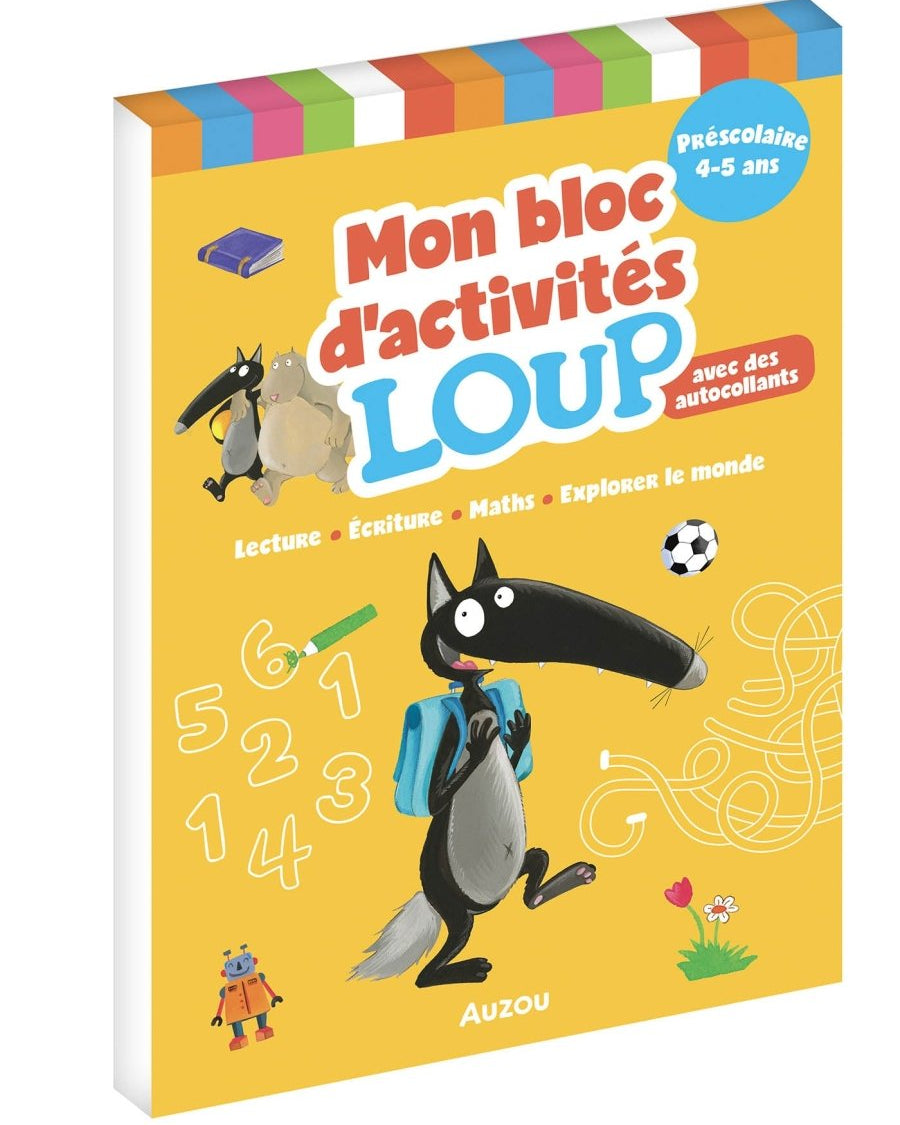Mon bloc d'activités Loup – Préscolaire -Cahiers d'activités- Boutique LeoLudo-Auzou