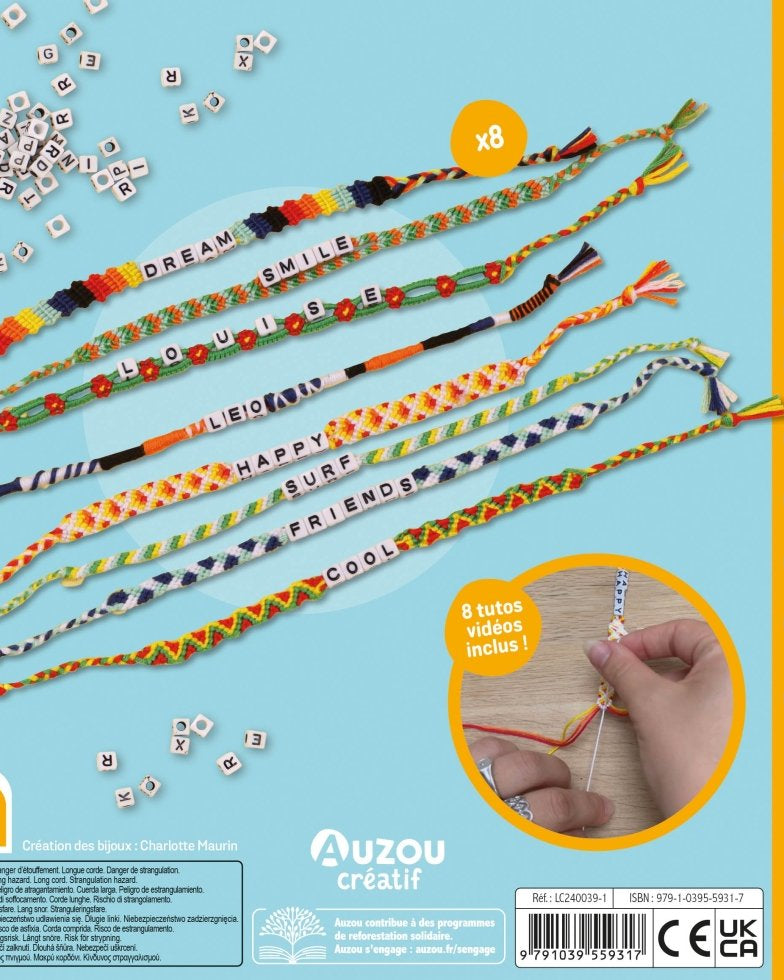 Mon coffret d'artiste - Mes bracelets brésiliens à messages - Art & bricolage - Boutique LeoLudo - Auzou