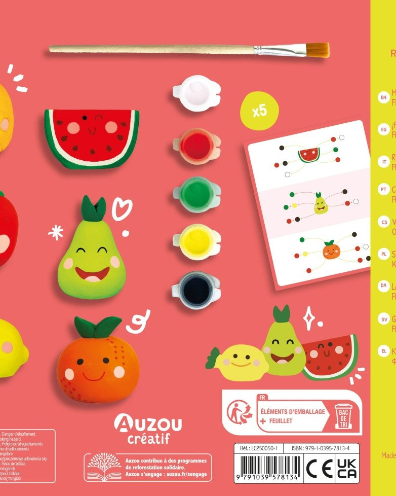 Mon coffret d'artiste - Mes fruits kawaii à peindre - Art & bricolage - Boutique LeoLudo - Auzou