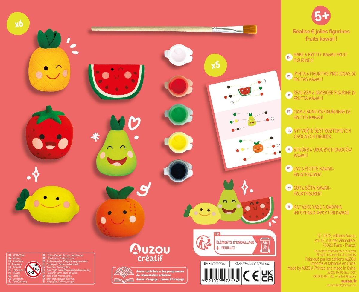 Mon coffret d'artiste - Mes fruits kawaii à peindre - Art & bricolage - Boutique LeoLudo - Auzou