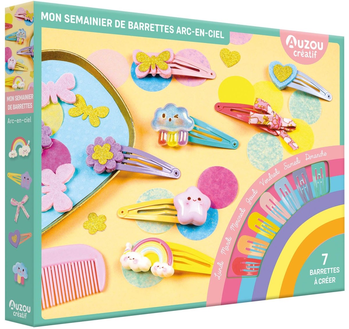 Mon semainier de barrettes arc - en - ciel - Art & bricolage - Boutique LeoLudo - Auzou