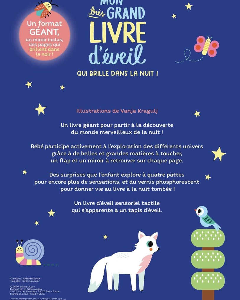 Mon très grand livre d'éveil qui brille dans le noir -Livres d'éveil- Boutique LeoLudo-Auzou