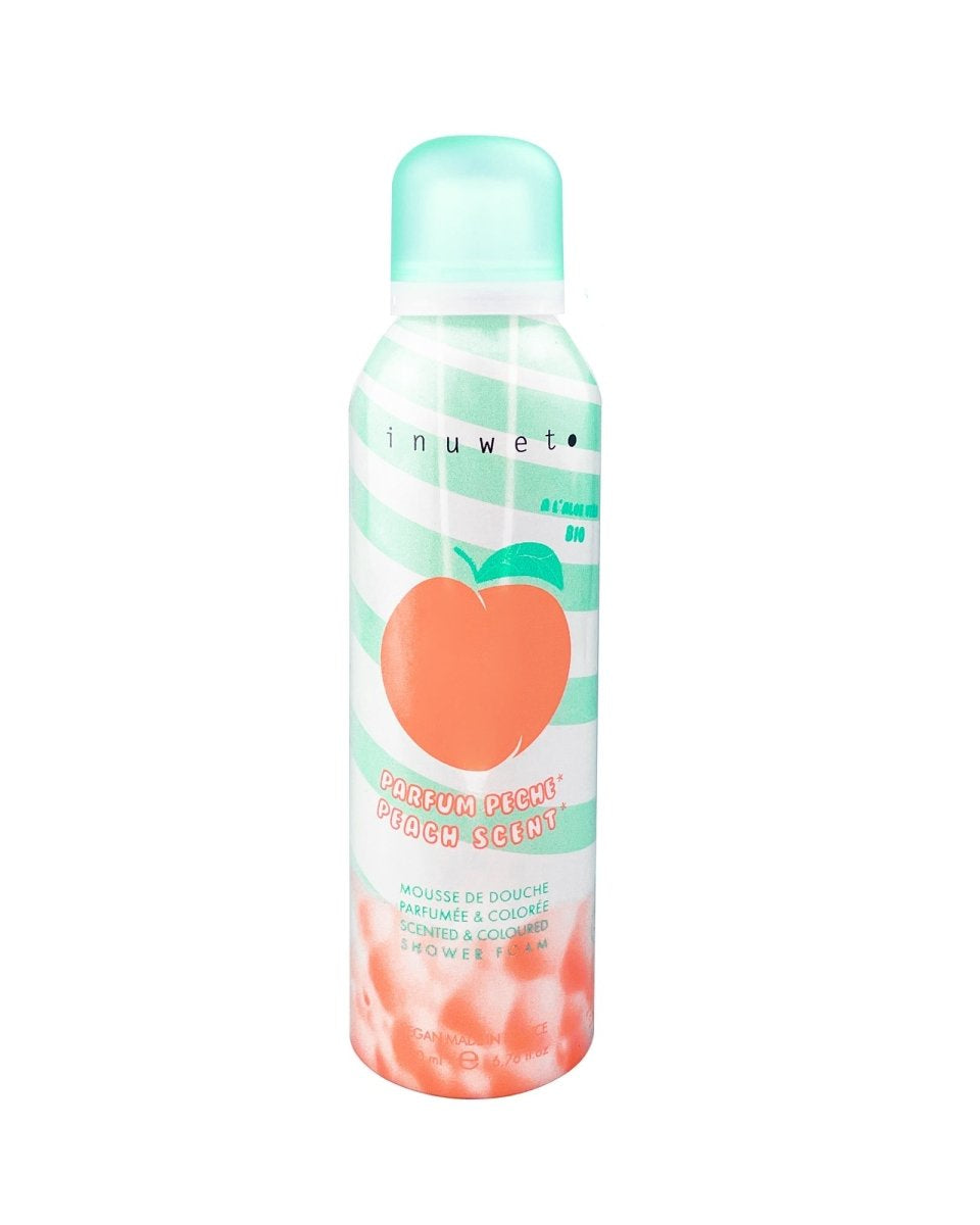 Mousse de douche - Pêche 200ml -Soins et hygiène- Boutique LeoLudo-inuwet