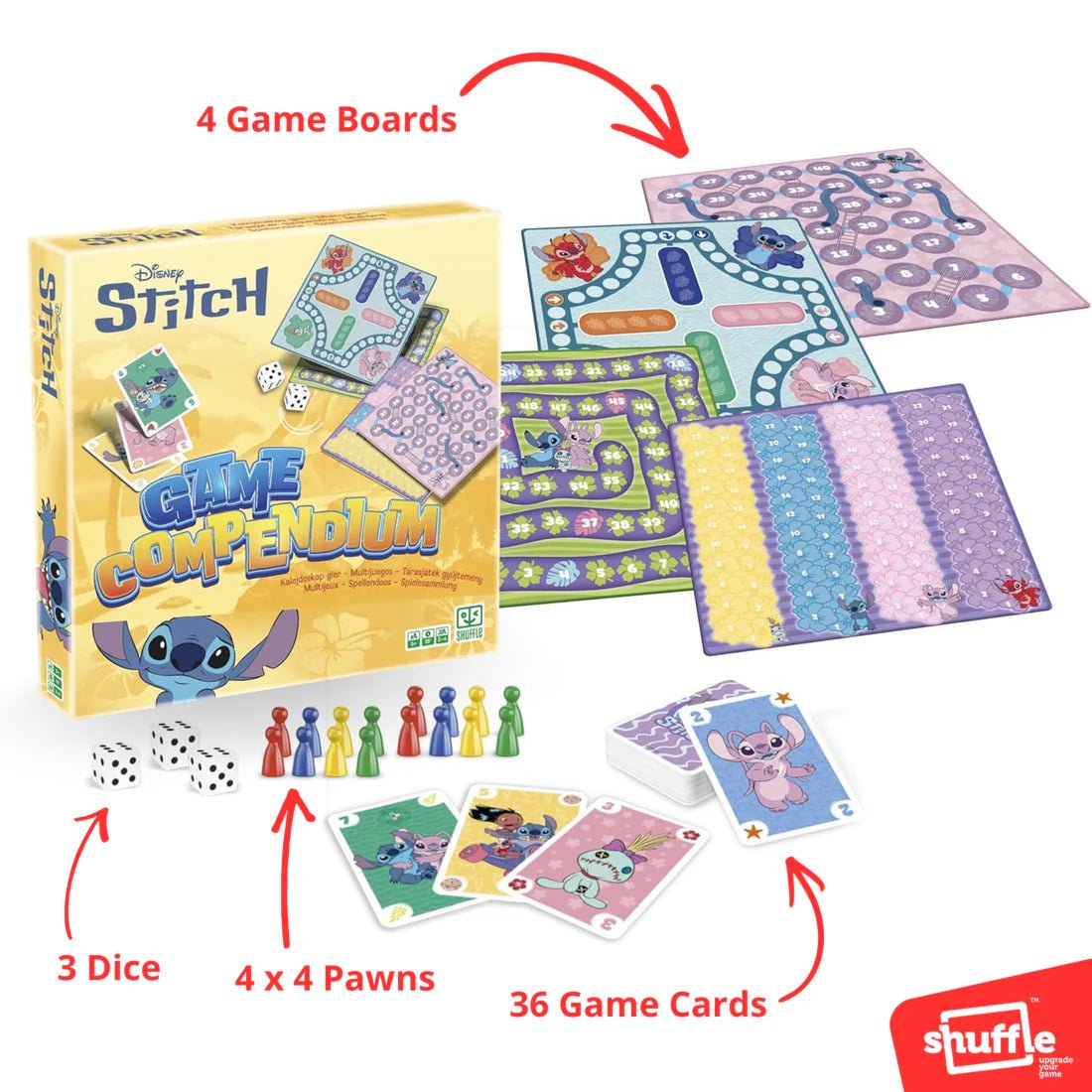 Multijeux - Stitch - Jeux de société - Boutique LeoLudo - Shuffle