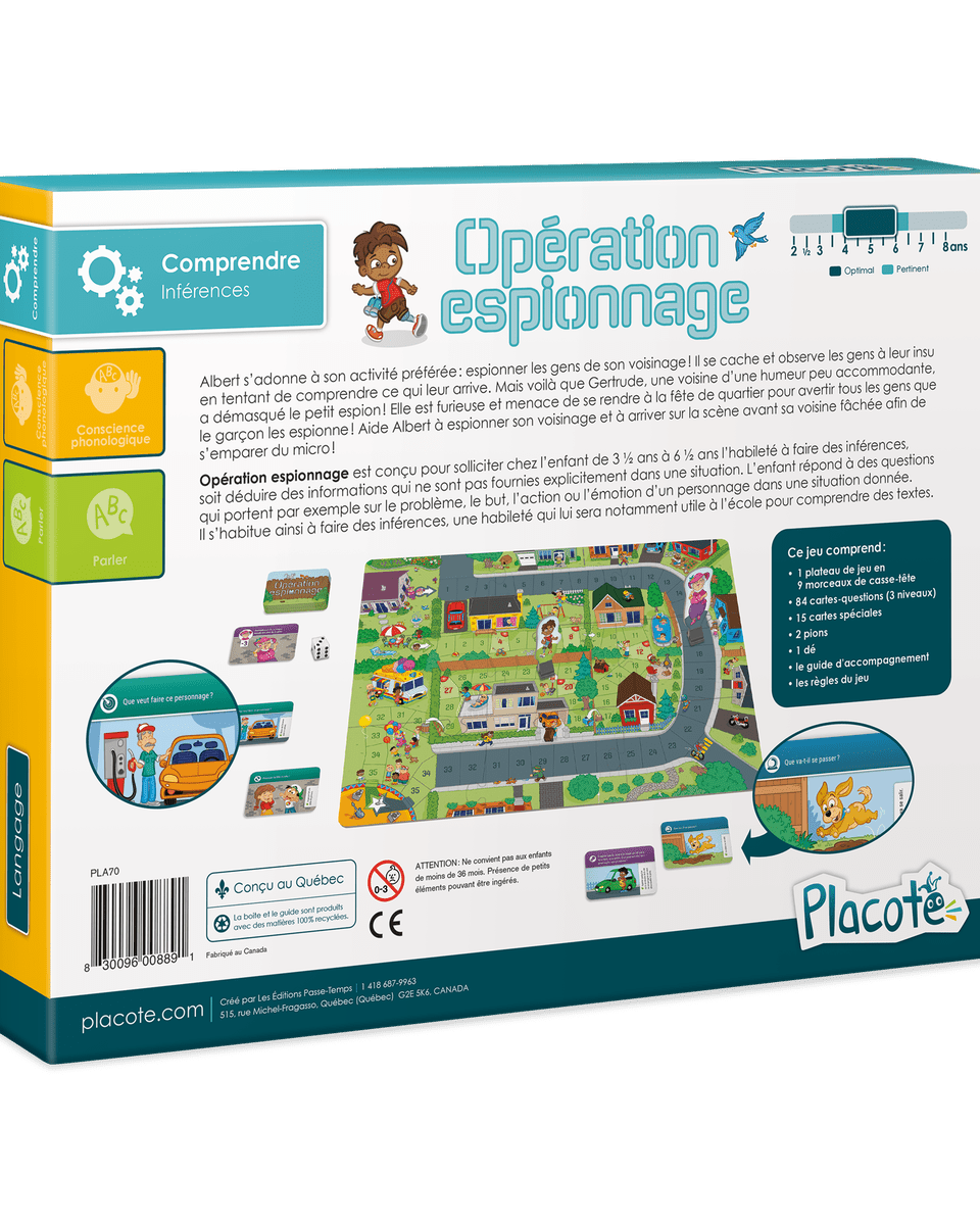 Opération espionnage - Jeux éducatifs - Boutique LeoLudo - Placote