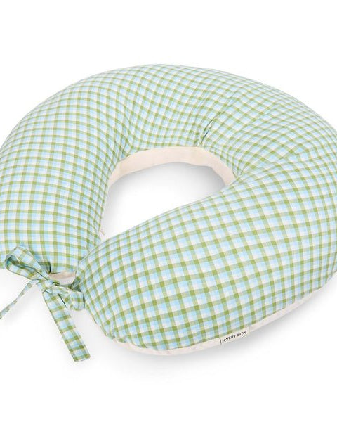 Oreiller d'allaitement Greenhouse Gingham -Allaitement- Boutique LeoLudo-Avery Row