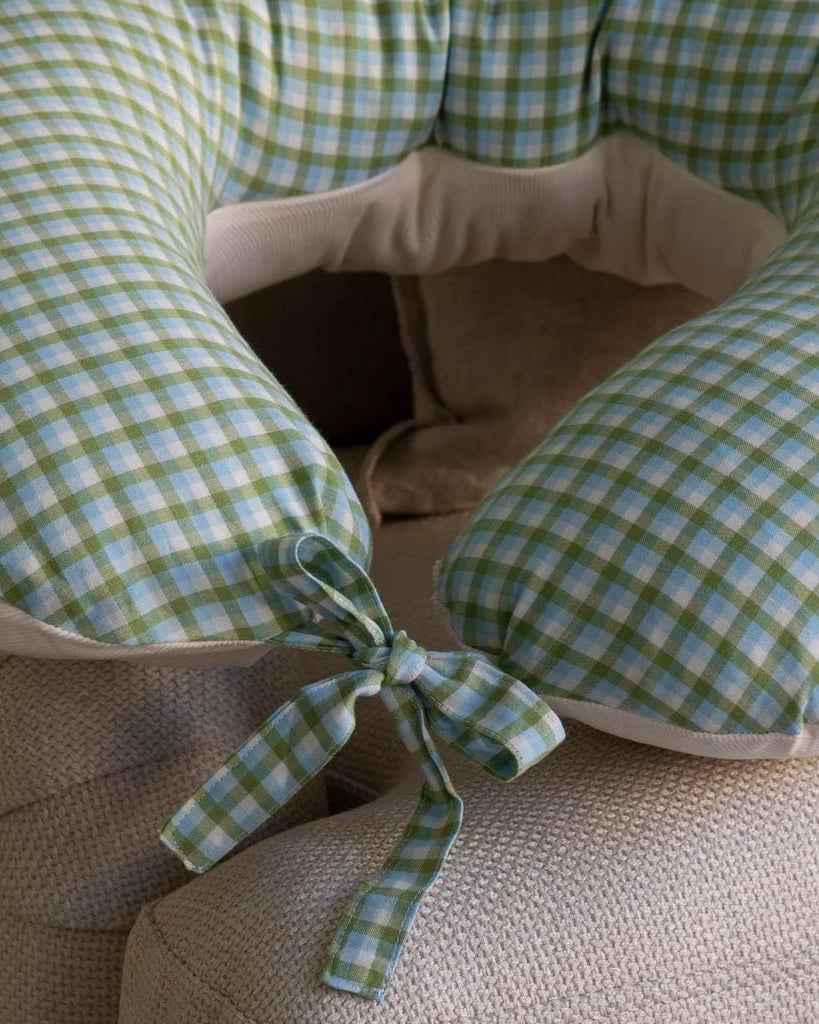 Oreiller d'allaitement Greenhouse Gingham -Allaitement- Boutique LeoLudo-Avery Row