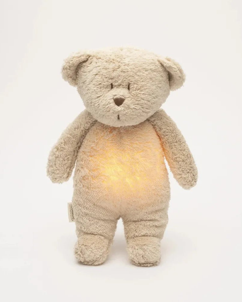Ourson Sable Moonie – Peluche sonore biologique avec veilleuse - Jouets d'éveil - Boutique LeoLudo - moonie